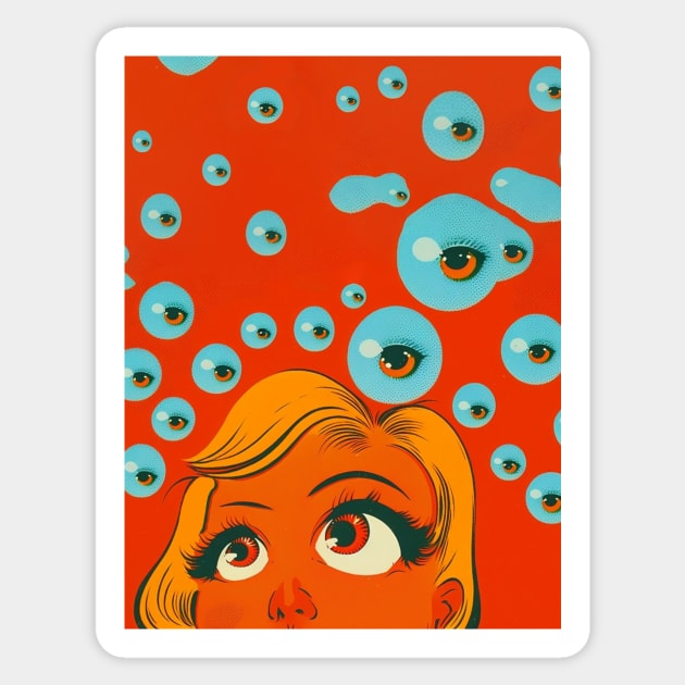 Vintage Eyeball Horror Art Sticker by TheJadeCat